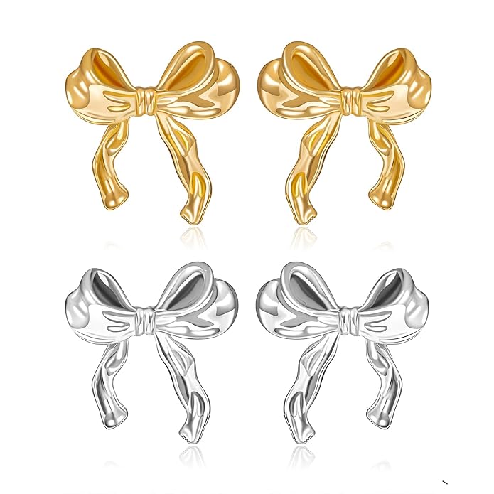Bow style korean earrings for stylish girl